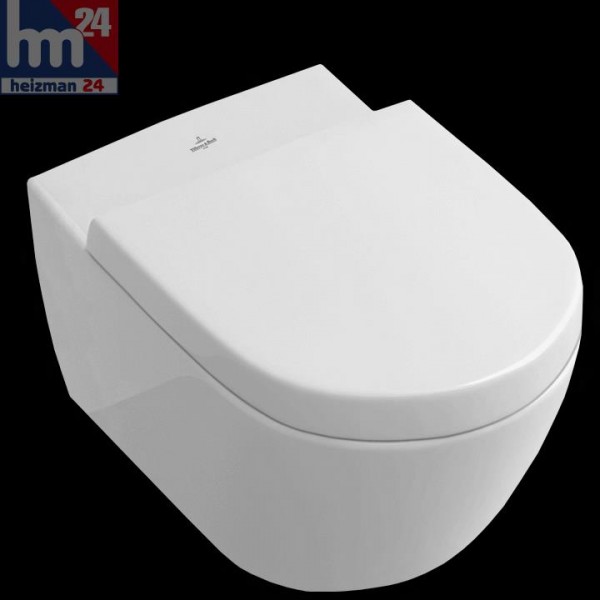 Villeroy & Boch Subway 2.0 Wandtiefspül-WC spülrandlos 5614R001 inkl. WC-Sitz mit SoftClose 9M68S101
