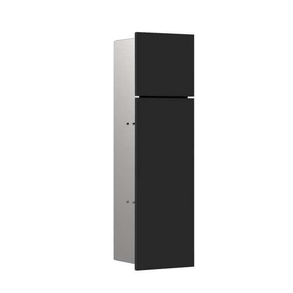 EMCO Asis Module Pure f. Toilettenbürstengarnitur Unterputz schwarz-matt 975551402 Türanschlag links