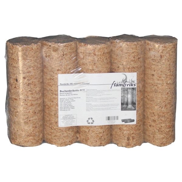 Heizman24 Stangen-Buchenbriketts ECO 10kg Ofen Kamin