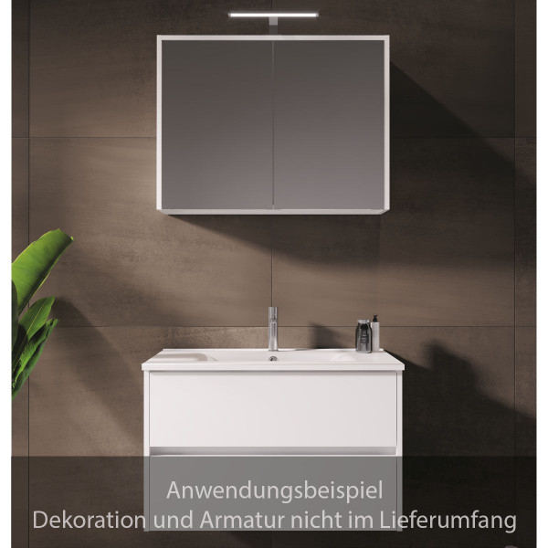 Riho Porto Wave Badmöbel-Set 80 cm mit Spiegelschrank und LED-Beleuchtung F014058