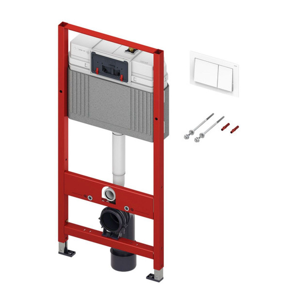 TECEbase WC-Set Vorwandelement mit TECEbase Betätigungsplatte weiß & Befestigung 9400400