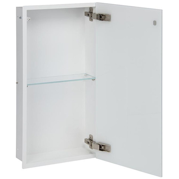 WC-Einbauschrank 9398718 Unterputz 323x625 mm Wandeinbauschrank Glastür Weiß