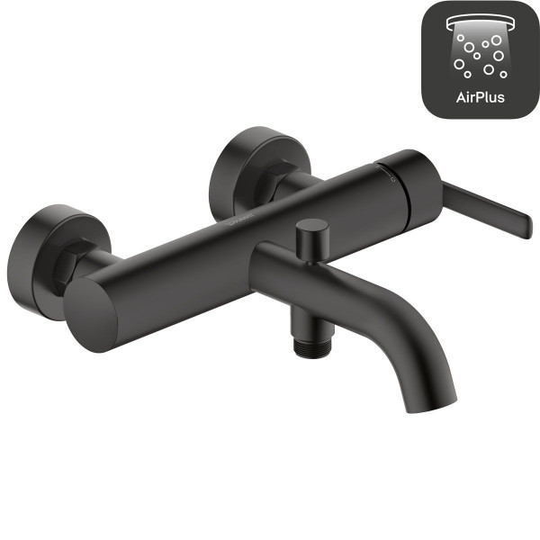 Duravit Wave Einhebel-Wannenmischer Aufputz Schwarz Matt WA5230000046