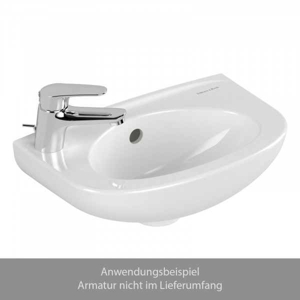 Villeroy & Boch Handwaschbecken Newo Armatur links 400 x 250 mm 43944L01