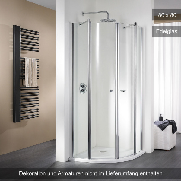 HSK Exklusiv Runddusche 4-teilig 80x80x200cm Edelglas
