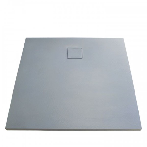 HSK Duschwanne 120x120x4 steingrau 5825012 Steinoptik inkl. Füßen und Ablaufgarnitur