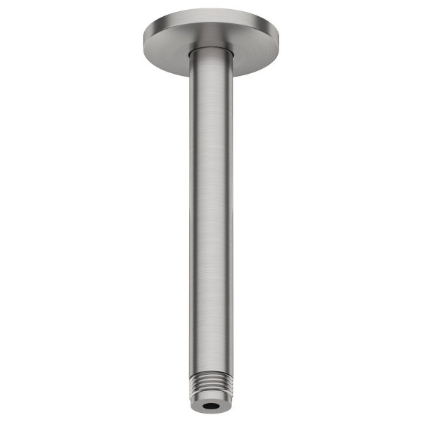 Duravit Brausearm für Deckenmontage 200 mm Edelstahl gebürstet mit runder Rosette UV0670025070