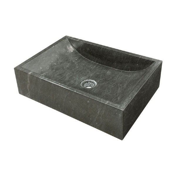 IMSO Quadrato Nero Aufsatzwaschbecken ISLAQUNER ca. 35x50x12 cm Marmor-Waschtisch