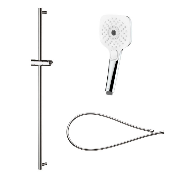 TOTO DaySpa Brausen Set Handbrause eckig mit Brauseschlauch und Brausestange