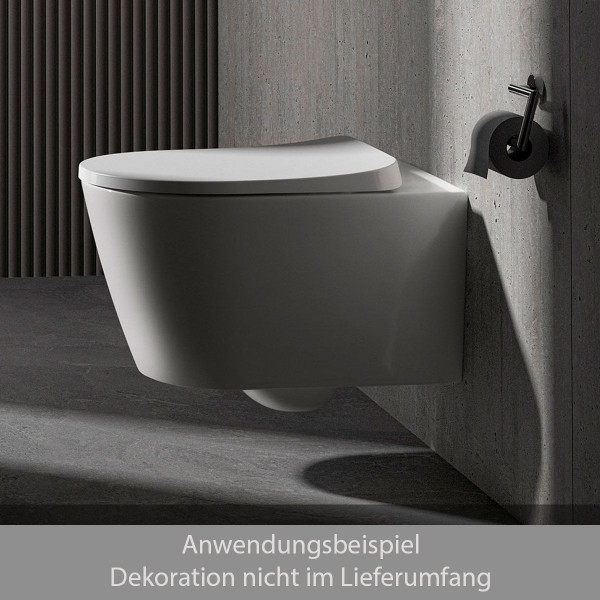 repaBAD Wand-WC IL 54 spülrandlos Weiß mit Cyclonic Flush Spülung 0040152 inkl. WC-Sitz