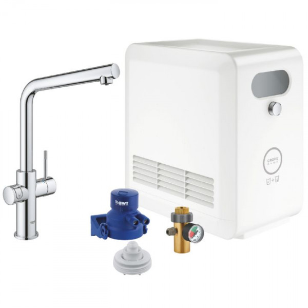 Grohe Blue Professional Starter Kit 31347003 Einhebel-Spültischarmatur Chrom inkl. Kühler