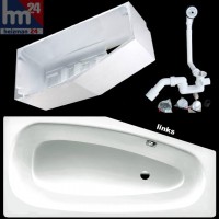 Kaldewei Advantage Mini Stahl-Badewanne links o. rechts 157 x 70 cm, Träger, Ab- u. Überlaufgarnitur Kaldewei Advantage Mini Stahl-Badewanne links o. rechts 157 x 70 cm, Träger, Ab- u. Überlaufgarnitur