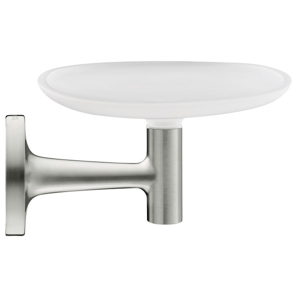 Duravit Seifenschale Starck T 0099337000 edelstahl gebürstet inkl. Glas weiss matt