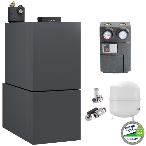 Viessmann Vitoladens 300-C Öl-Brennwert-Kessel 19kW J3RB inkl. Speicher 160L u. Regelung Z022403