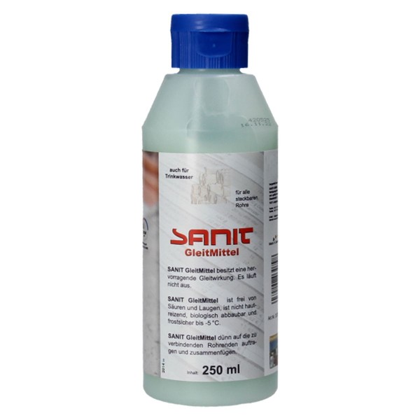 (11,20 €/l) Sanit Gleitmittel 250 ml Schmiermittel Montagepaste HT- und KG-Rohre