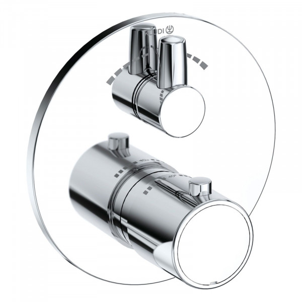 Kludi ZENTA SL Brause-Thermostat-Armatur Feinbau-Set mit Absperr-Umstellventil chrom 388100545