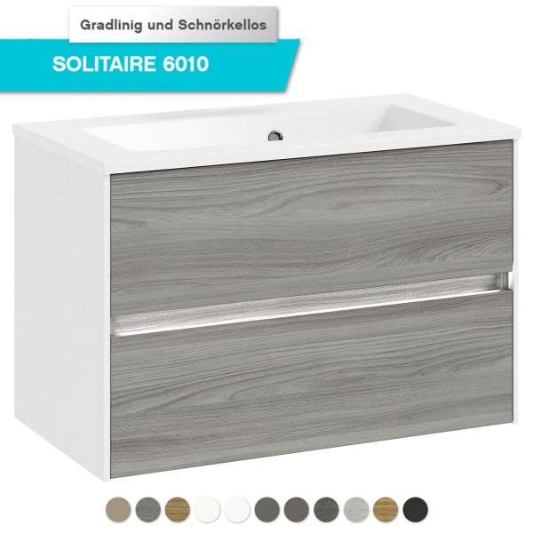 Pelipal Badmöbel Solitaire 6010 Unterschrank inkl. Mineralmarmor-Waschtisch 780x500 mm