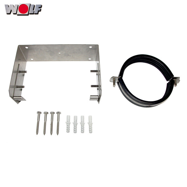 Wolf verstellbare Wandkonsole DN80/125 2600526 für Gasleitung an der Fassade