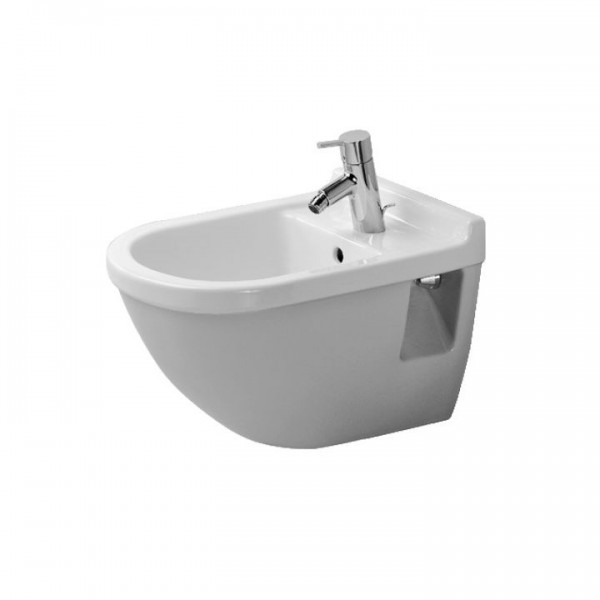 Duravit Starck 3 Wandbidet in weiß 2230150000 mit Überlauf und Hahnlochbank