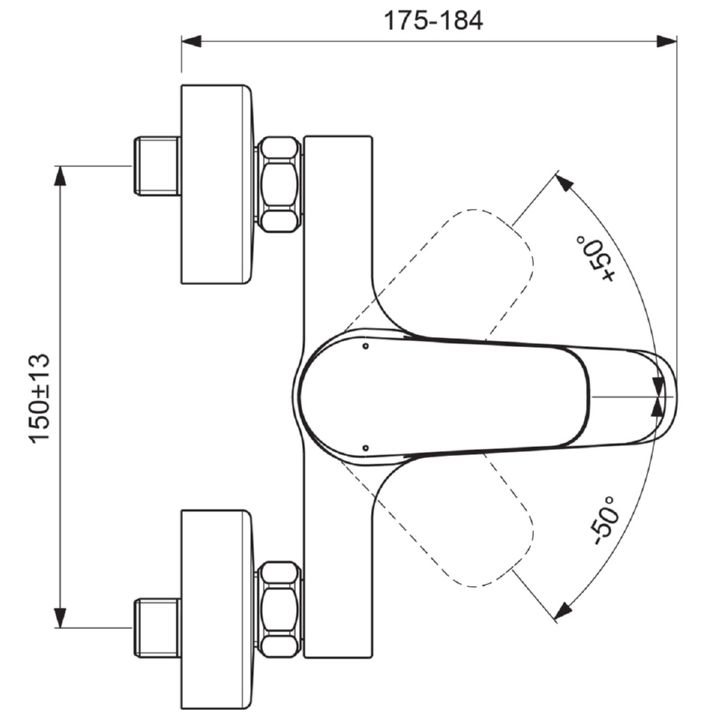 Ideal Standard B1721AA Ceraflex Badearmatur Aufputz 