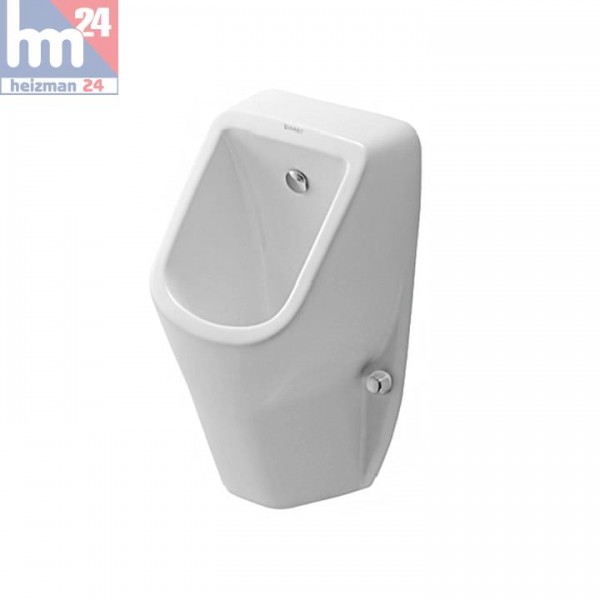 Duravit D-Code Urinal 0829300007 spülrandlos / rimless mit Zielpunkt Fliege und Zulauf von hinten