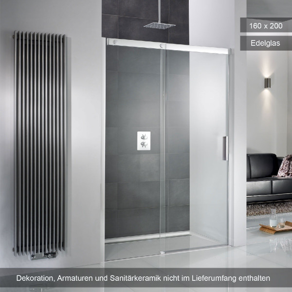 HSK K2P Gleittür 2-teilig 160x200cm Edelglas