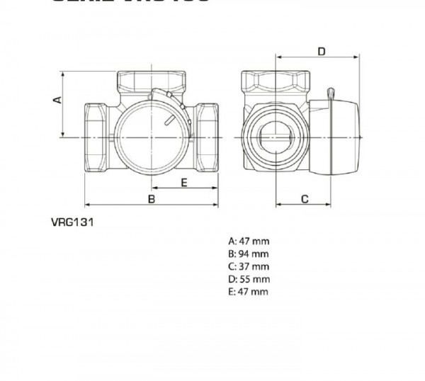 ESBE 3-Wegemischer VRG131, DN32, IG, Kvs 16, PN10, 11601200 ...?