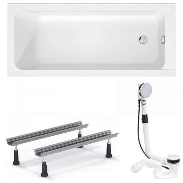 Duravit D-Code Acryl Badewanne 160x70x47 cm inkl. Wannenfuß + Ablauf Multiplex