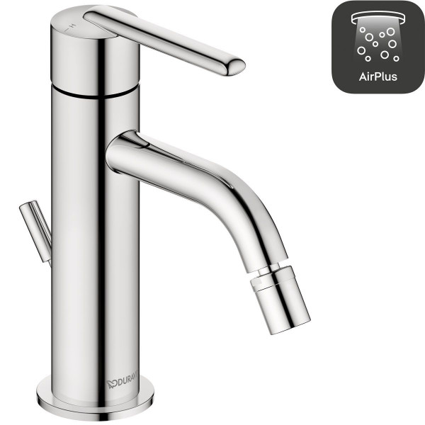 Duravit Balcoon Einhebel-Bidetmischer Chrom mit Ablaufgarnitur BA2400001010